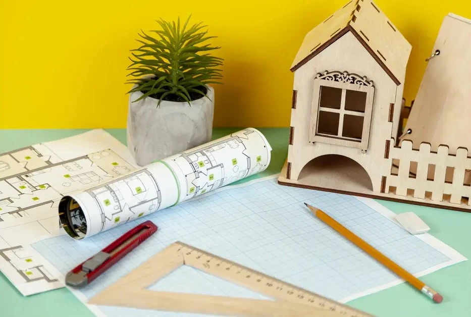 Vastu for plot map with pencil drawing layout design for home construction